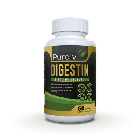 DIGESTIN - DIGESTIVE ENZYMES - Puraiva Nutrition
